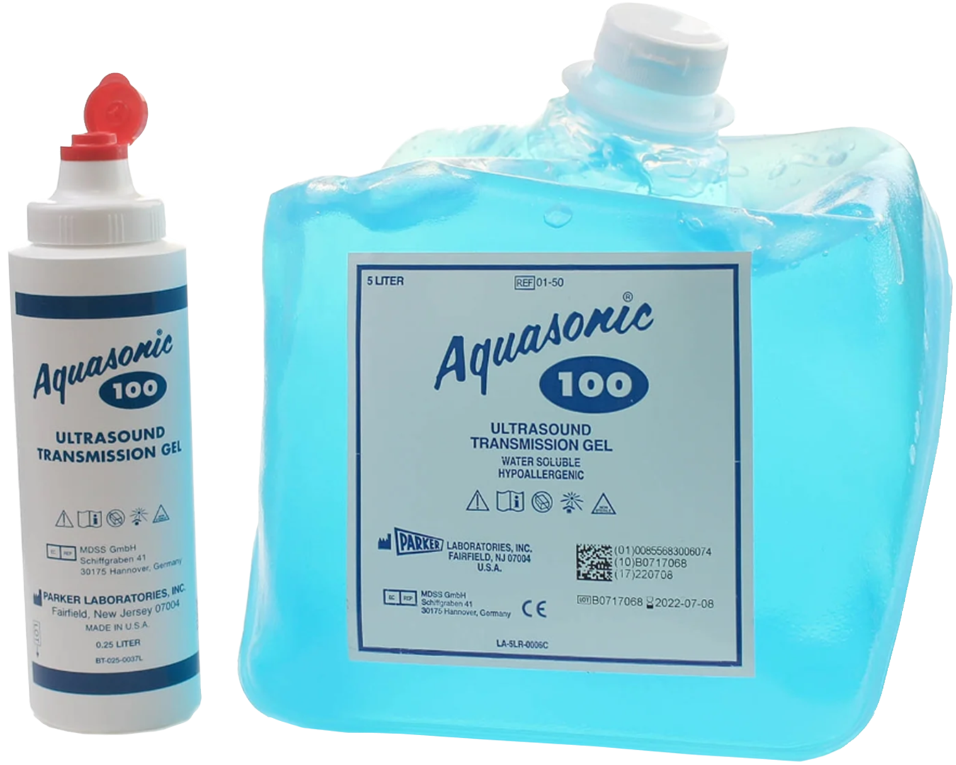Aquasonic® 100 Ultrasound Transmission Gel 5l Transparent Aquasonic® 100 Ultrasound Transmission Blue Gel 5 litre SONICPAC with refillable dispenser - Image 1